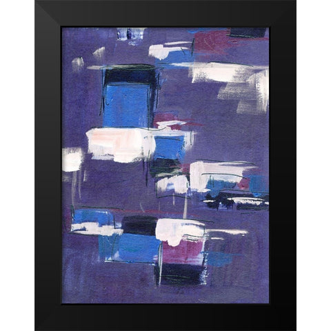 Blue Mountains Abstract II Black Modern Wood Framed Art Print by Wang, Melissa