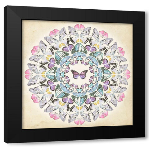 Prosperity Mandala I Black Modern Wood Framed Art Print by Wang, Melissa