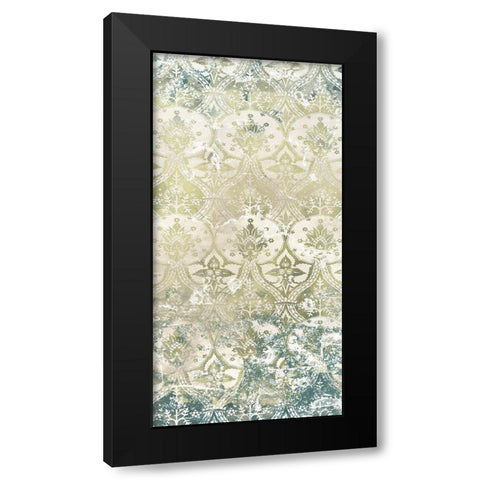 Emerald Textile I Black Modern Wood Framed Art Print by Vess, June Erica