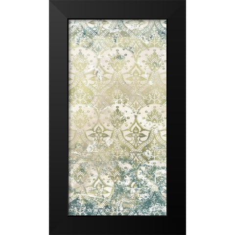 Emerald Textile I Black Modern Wood Framed Art Print by Vess, June Erica