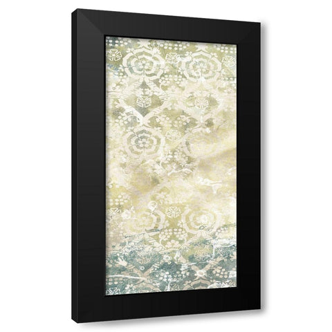 Emerald Textile III Black Modern Wood Framed Art Print by Vess, June Erica