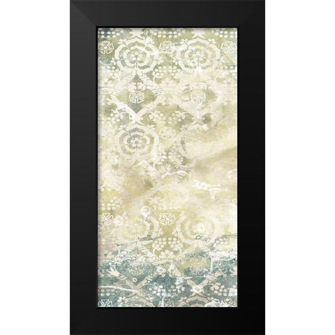 Emerald Textile III Black Modern Wood Framed Art Print by Vess, June Erica