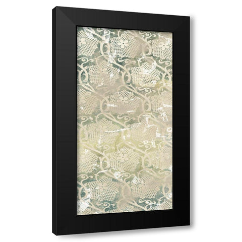 Emerald Textile IV Black Modern Wood Framed Art Print with Double Matting by Vess, June Erica