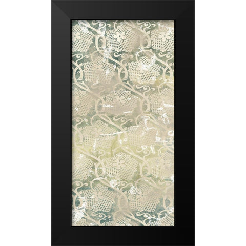 Emerald Textile IV Black Modern Wood Framed Art Print by Vess, June Erica