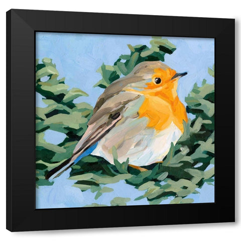 Painterly Bird I Black Modern Wood Framed Art Print by Scarvey, Emma