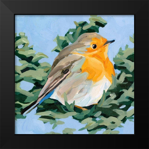 Painterly Bird I Black Modern Wood Framed Art Print by Scarvey, Emma