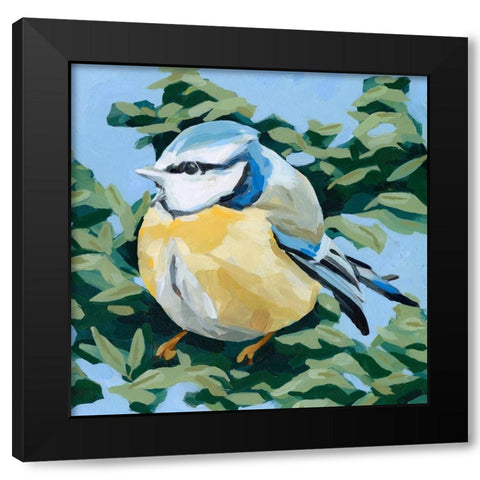 Painterly Bird II Black Modern Wood Framed Art Print with Double Matting by Scarvey, Emma