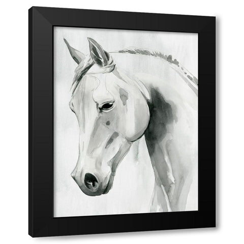 Horse Whisper I Black Modern Wood Framed Art Print by Popp, Grace