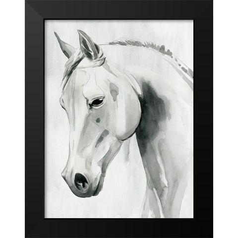 Horse Whisper I Black Modern Wood Framed Art Print by Popp, Grace