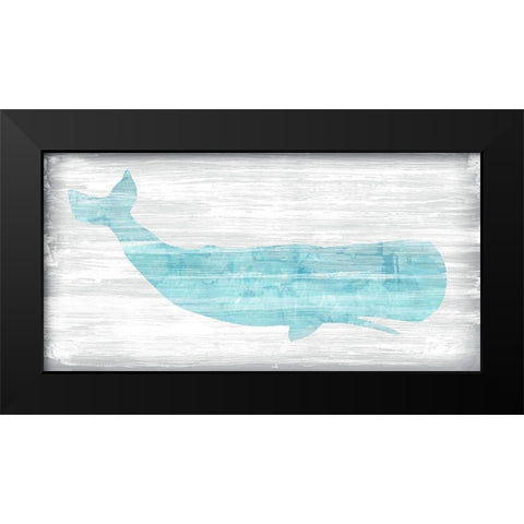 Weathered Whale I Black Modern Wood Framed Art Print by Vess, June Erica