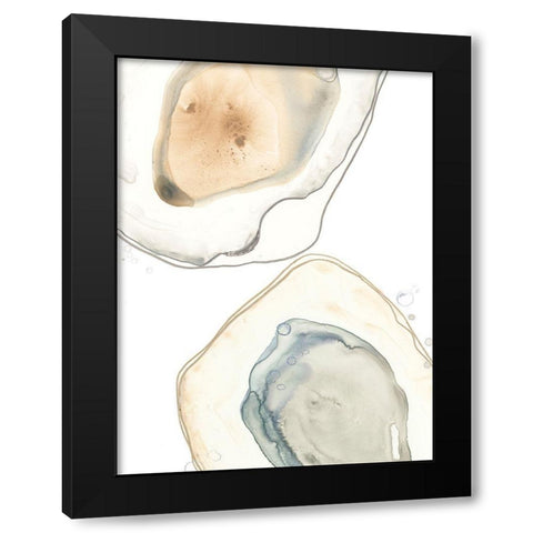 Ocean Oysters III Black Modern Wood Framed Art Print with Double Matting by Vess, June Erica