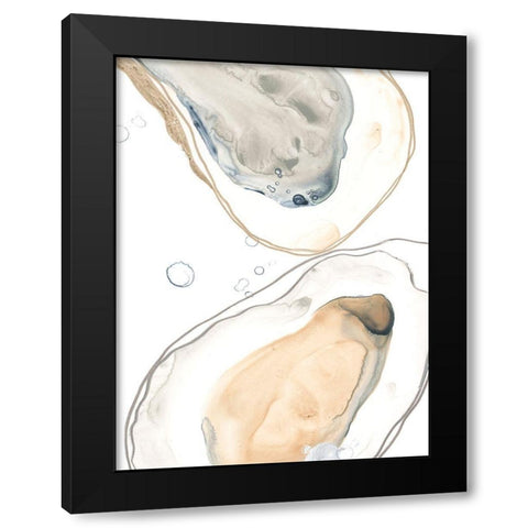 Ocean Oysters IV Black Modern Wood Framed Art Print by Vess, June Erica