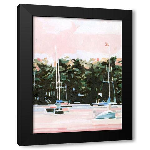 Lake Afternoon I Black Modern Wood Framed Art Print with Double Matting by Scarvey, Emma