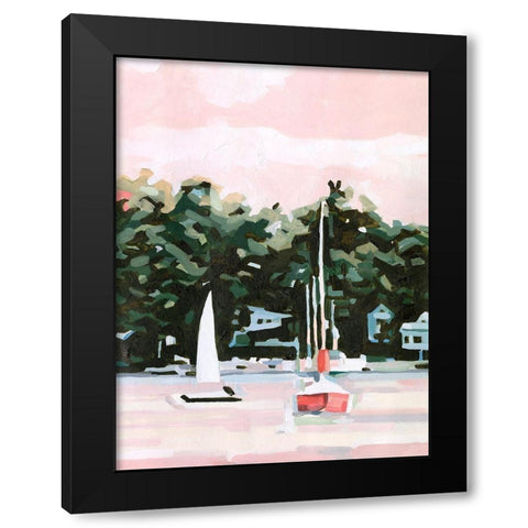 Lake Afternoon II Black Modern Wood Framed Art Print by Scarvey, Emma