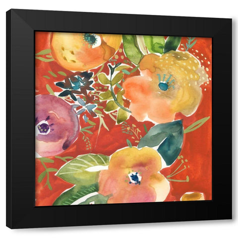 Abundant Florals IV Black Modern Wood Framed Art Print with Double Matting by Zarris, Chariklia