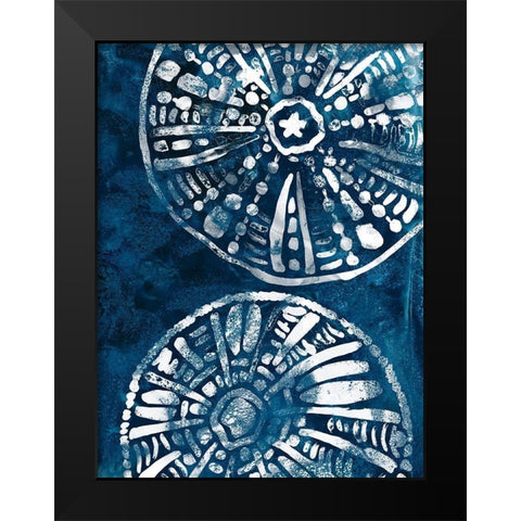 Sea Batik II Black Modern Wood Framed Art Print by Vess, June Erica