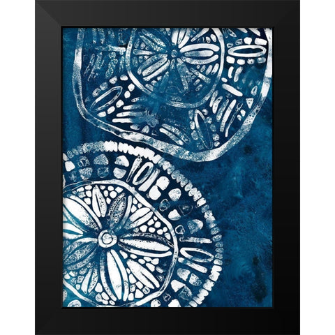 Sea Batik IV Black Modern Wood Framed Art Print by Vess, June Erica