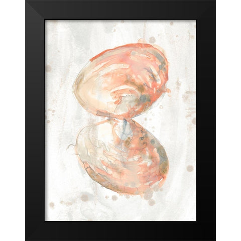 Muted Molusk III Black Modern Wood Framed Art Print by Vess, June Erica