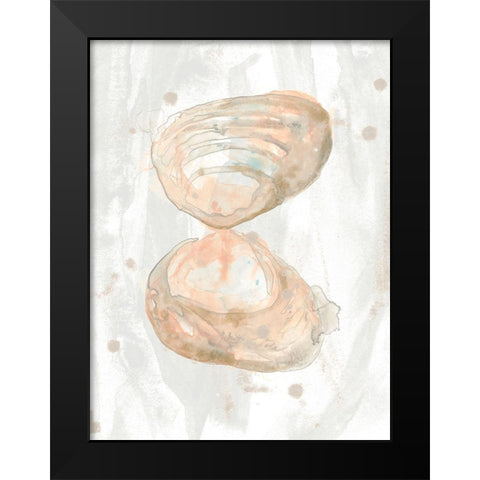 Muted Molusk IV Black Modern Wood Framed Art Print by Vess, June Erica