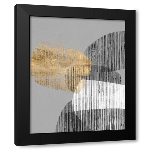 Adjacent Shapes I Black Modern Wood Framed Art Print with Double Matting by Goldberger, Jennifer