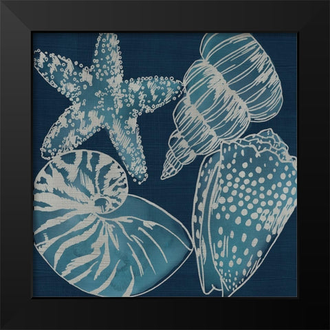 Marine Shells I Black Modern Wood Framed Art Print by Zarris, Chariklia