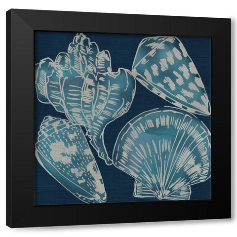 Marine Shells II Black Modern Wood Framed Art Print by Zarris, Chariklia