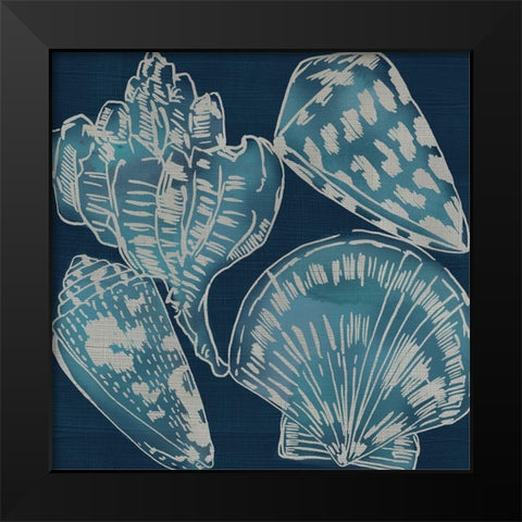 Marine Shells II Black Modern Wood Framed Art Print by Zarris, Chariklia