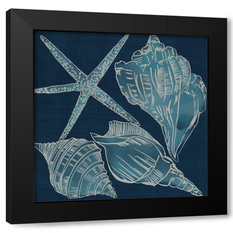 Marine Shells III Black Modern Wood Framed Art Print by Zarris, Chariklia