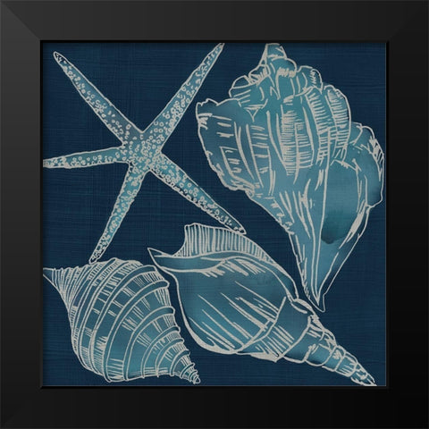 Marine Shells III Black Modern Wood Framed Art Print by Zarris, Chariklia