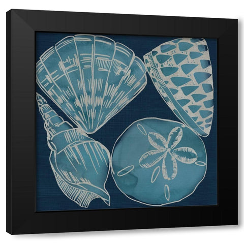 Marine Shells IV Black Modern Wood Framed Art Print by Zarris, Chariklia