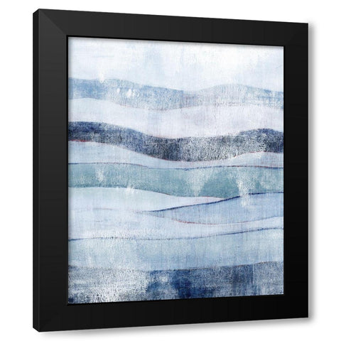 White Out in Blue I Black Modern Wood Framed Art Print by Popp, Grace