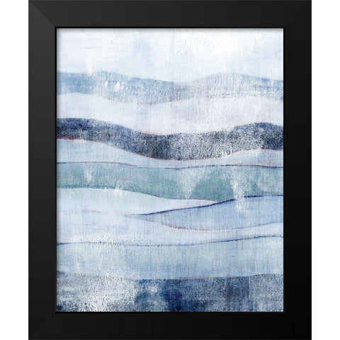 White Out in Blue I Black Modern Wood Framed Art Print by Popp, Grace