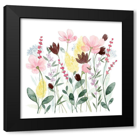 May Posy II Black Modern Wood Framed Art Print by Popp, Grace