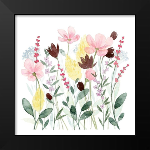 May Posy II Black Modern Wood Framed Art Print by Popp, Grace