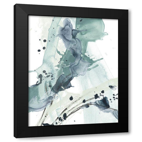 Deep Splash I Black Modern Wood Framed Art Print with Double Matting by Vess, June Erica