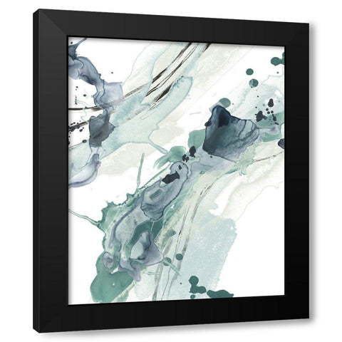 Deep Splash II Black Modern Wood Framed Art Print with Double Matting by Vess, June Erica
