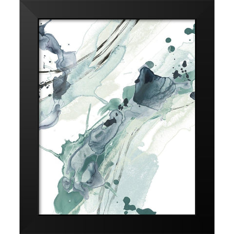 Deep Splash II Black Modern Wood Framed Art Print by Vess, June Erica