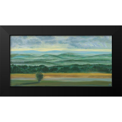 Misty Mountain View II Black Modern Wood Framed Art Print by Joy, Julie