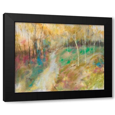 Wooded Pathway I Black Modern Wood Framed Art Print by Joy, Julie