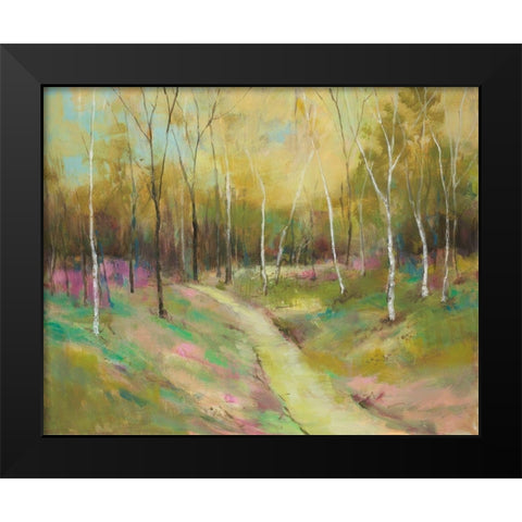 Wooded Pathway II Black Modern Wood Framed Art Print by Joy, Julie