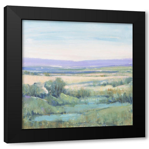 Lavender Horizon II Black Modern Wood Framed Art Print with Double Matting by OToole, Tim