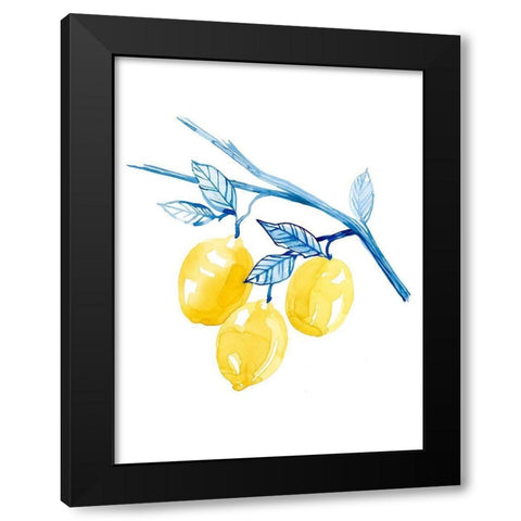 Cobalt Limon II Black Modern Wood Framed Art Print with Double Matting by Popp, Grace