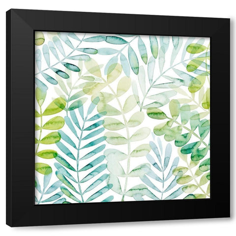 Dancing Palms I Black Modern Wood Framed Art Print by Popp, Grace