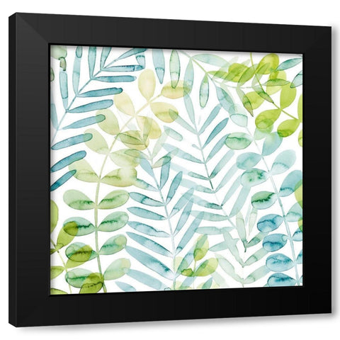 Dancing Palms II Black Modern Wood Framed Art Print by Popp, Grace
