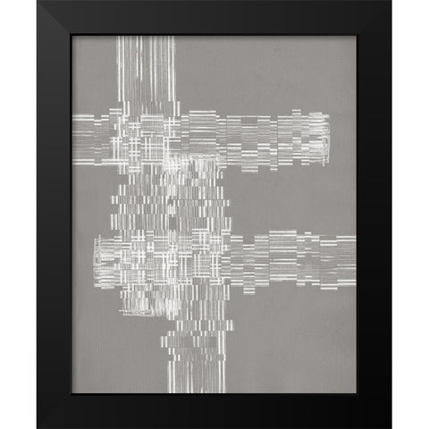 Custom Stagger Start III A. Black Modern Wood Framed Art Print by Goldberger, Jennifer