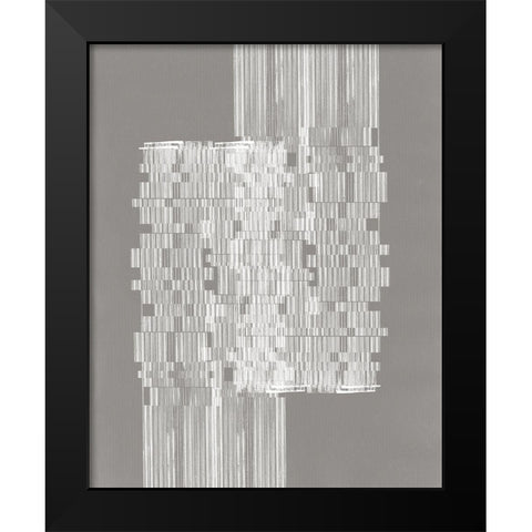 Custom Stagger Start III B. Black Modern Wood Framed Art Print by Goldberger, Jennifer