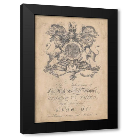 Peerage of England I Black Modern Wood Framed Art Print by Vision Studio