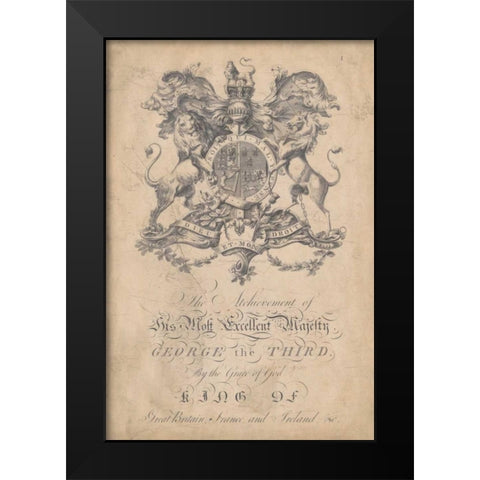 Peerage of England I Black Modern Wood Framed Art Print by Vision Studio