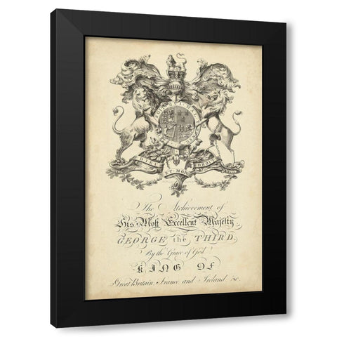 Peerage of England I Black Modern Wood Framed Art Print with Double Matting by Vision Studio