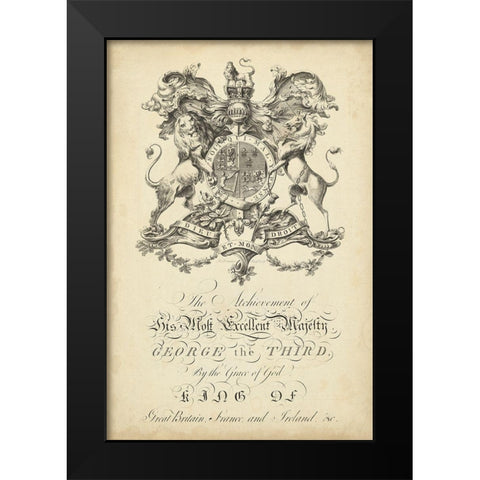 Peerage of England I Black Modern Wood Framed Art Print by Vision Studio